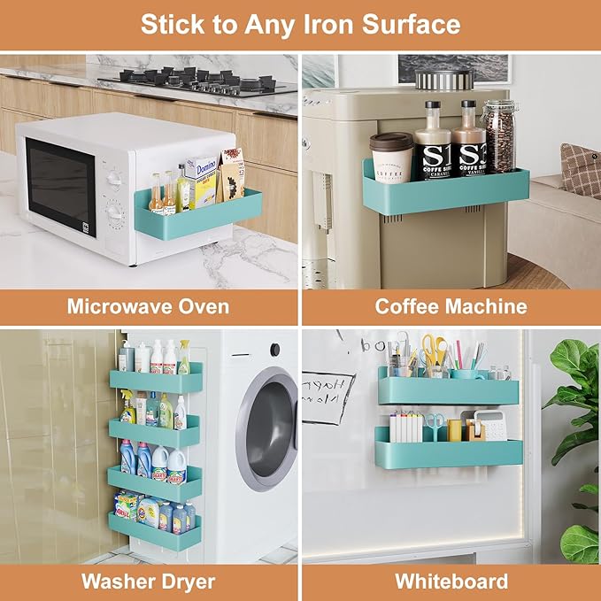 Mystozer Magnetic Spice Rack for Refrigerator, Kitchen Organizer and Storage - Image 6