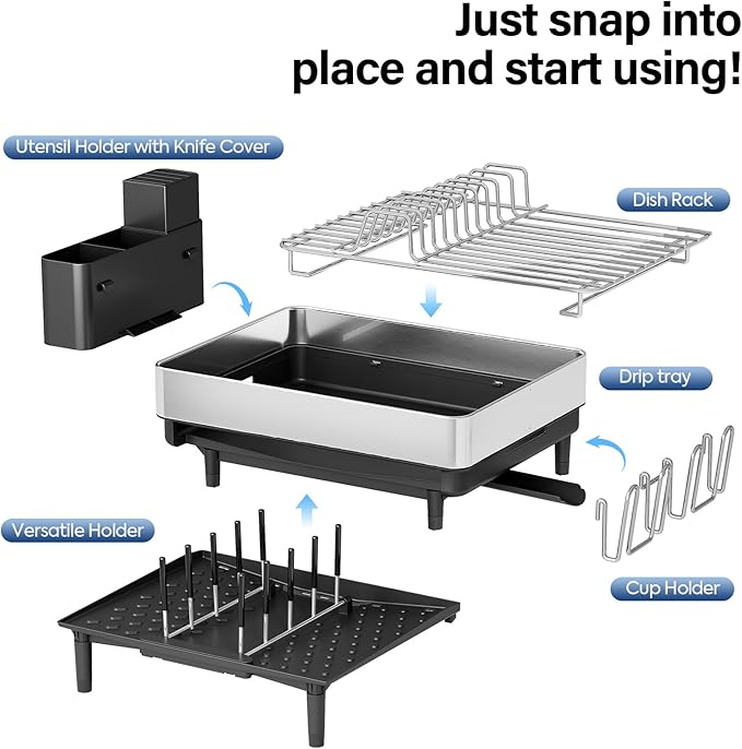 Urackify Dish Drying Rack for Kitchen Counter - Image 6