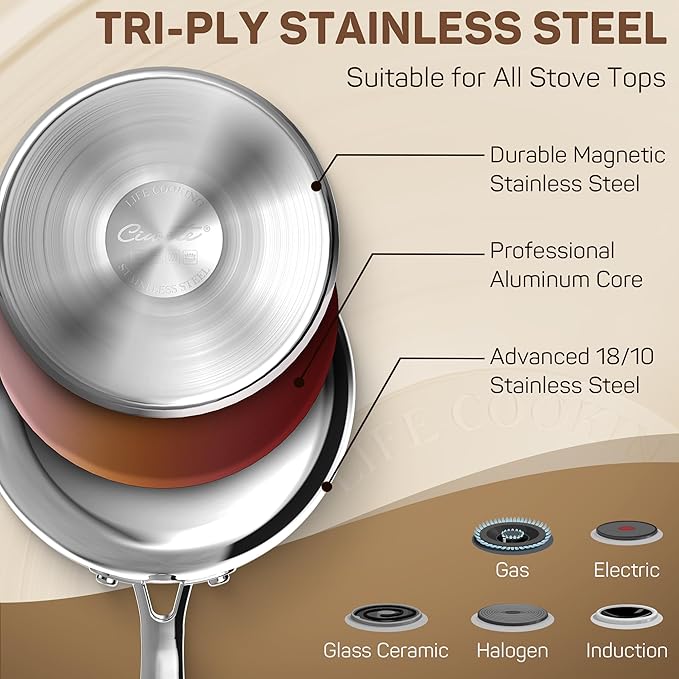 Ciwete 3 Qt Stainless Steel Saucepan - Image 2