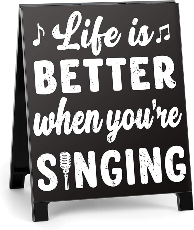 Life Is Better When You're Singing Music Desk Sign by Youremotionalvaluechoices