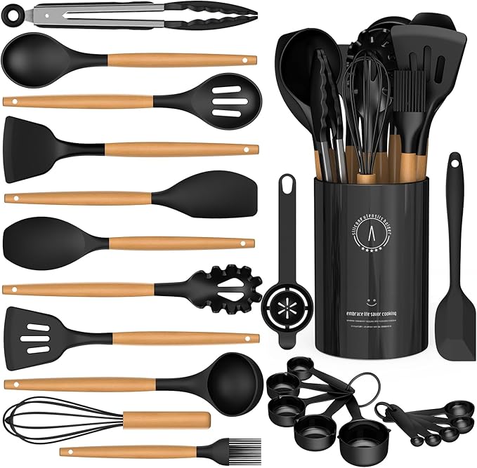 Silicone Cooking Utensils Set by AVGPD