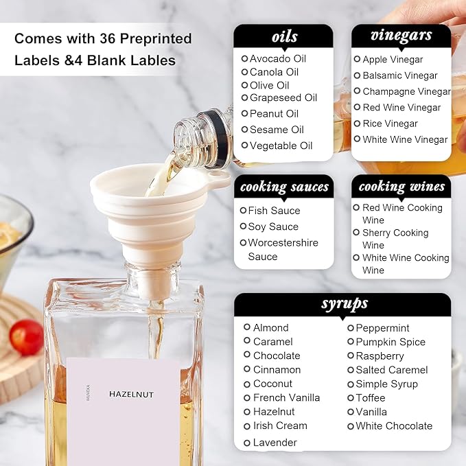 Olive Oil Dispenser Bottle for Kitchen, 16.9 oz/ 500 ml Cooking Oil Container - Image 6