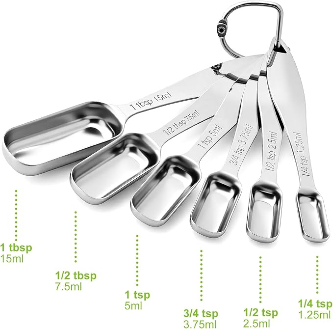 FANGSUN Stainless Steel Narrow Measuring Spoons, Metal Measuring Spoons - Image 5