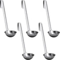 Super Sturdy, Ergonomic 2 Oz. Soup Ladle 5 Pk. Stainless Steel Ladles by FoodRestaurantSupplies