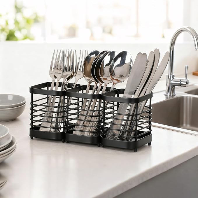 Utensil Holder, Stainless Steel Utensil Drying Rack - Image 6
