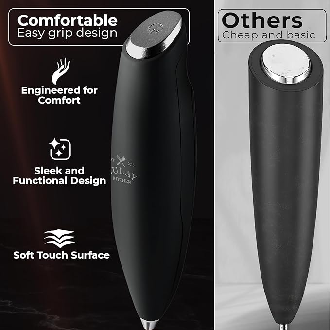 Zulay Kitchen Patented Tornado Triple Whisk Milk Frother - Image 5