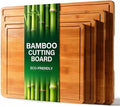 Zarler Bamboo Cutting Boards for Kitchen, 4 Piece Durable Wood Cutting Board by ZarlerOfficial