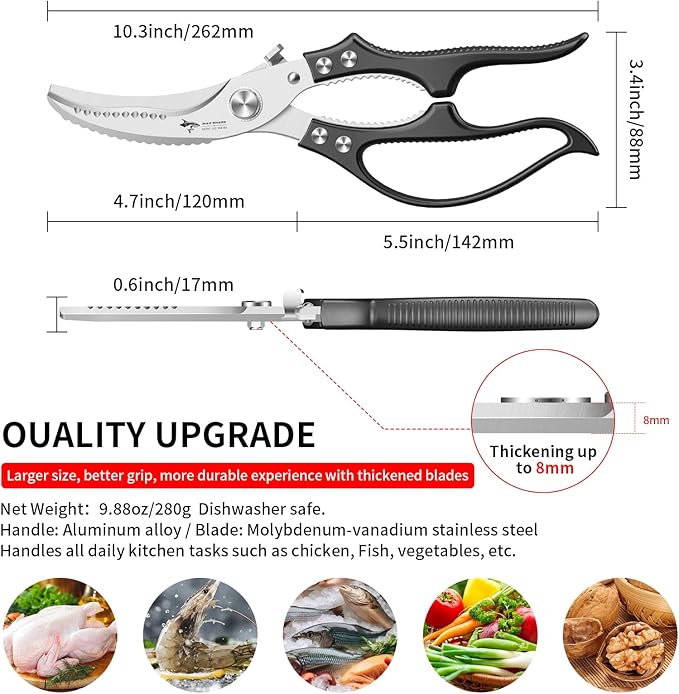 MAD SHARK Professional Heavy Duty Poultry Shears - Image 2