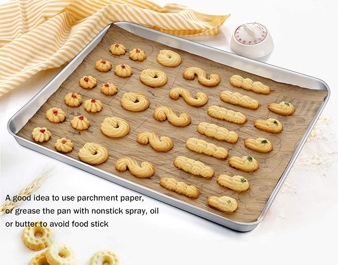 TeamFar Baking Sheet, Stainless Steel Baking Pan Cookie Sheet, Healthy & Non - Image 6