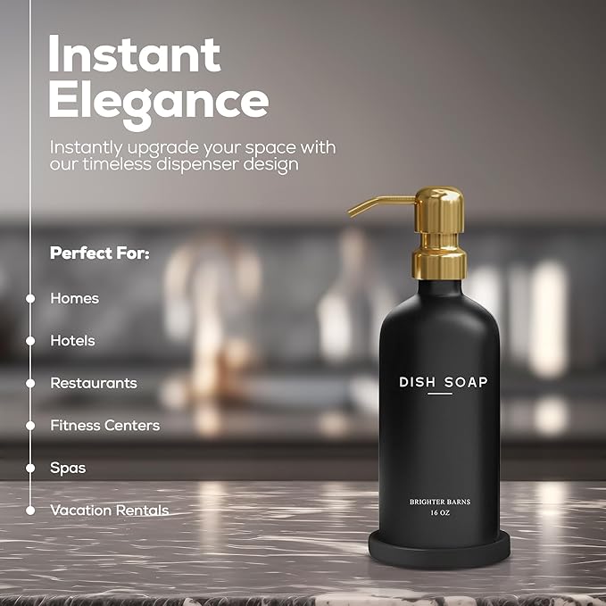 Luxury Glass Dish Soap Dispenser - Image 2
