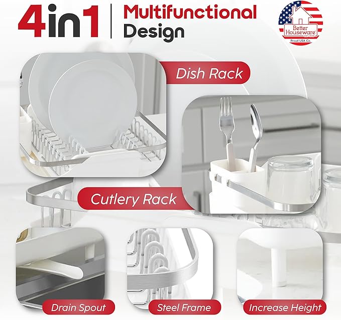 Better Houseware Expandable Dish Drying Rack - Image 3