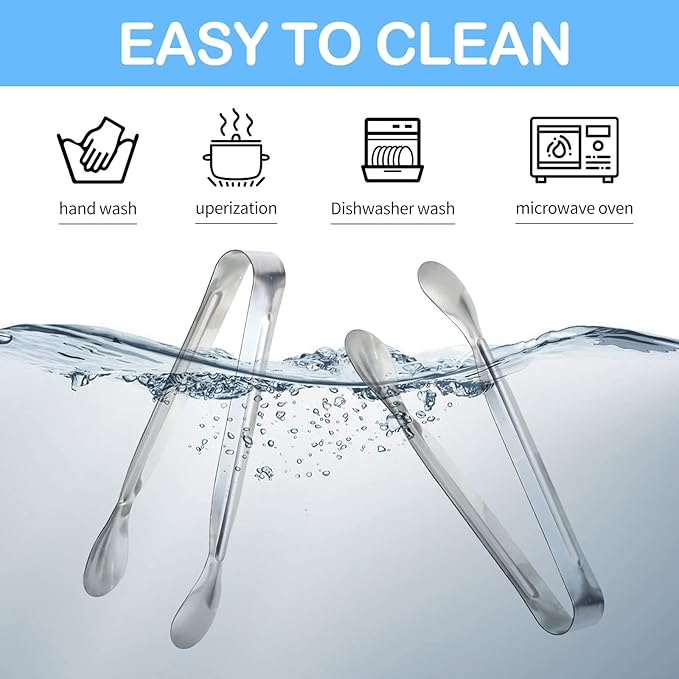 18PCS Mini Tongs for Appetizers, 5Inch Serving Tongs, Ice Tong Appetizer Tong - Image 4
