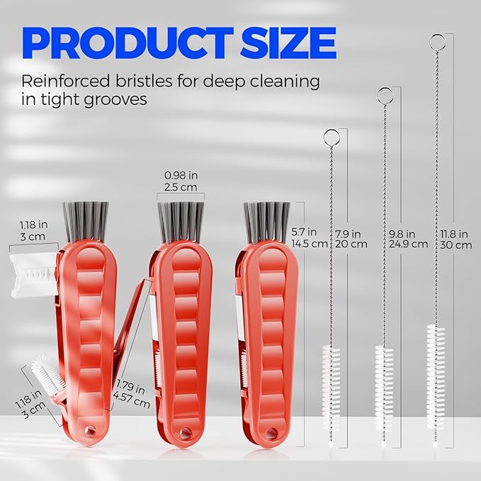 6 Pack Holikme 4 in 1 Cup Lid Cleaning Brush Set - Image 6