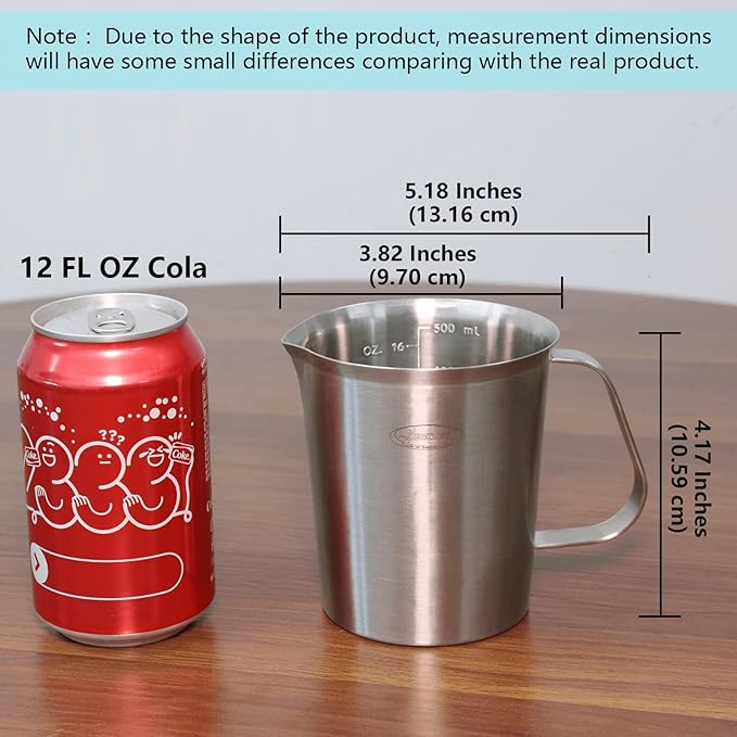 Newness Stainless Steel Measuring Cup, Metal Measuring Cup - Image 6