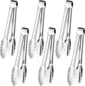 6pcs Stainless Steel Serving Tongs Gold or Silver Plated 9inch Heavy Duty by IAXSEE