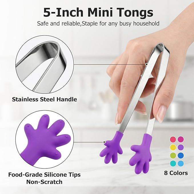 Shindel Mini Serving Tongs, Cute Kitchen Gadgets - Image 2