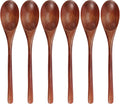 Wooden Spoons, 6 Pieces 9 Inch Wood Soup Spoons by ADLORYEA