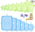 Silicone Stretch Lids for Food Storage in Fridge, 12 Pack Silicone Lids by ONEGOL+DIRECT+