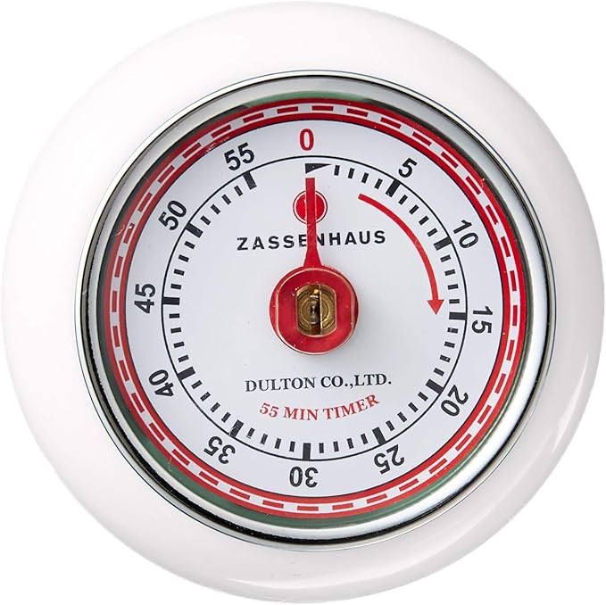 Zassenhaus Magnetic Retro Kitchen Timer, Classic Mechanical Cooking Timer - Image 3