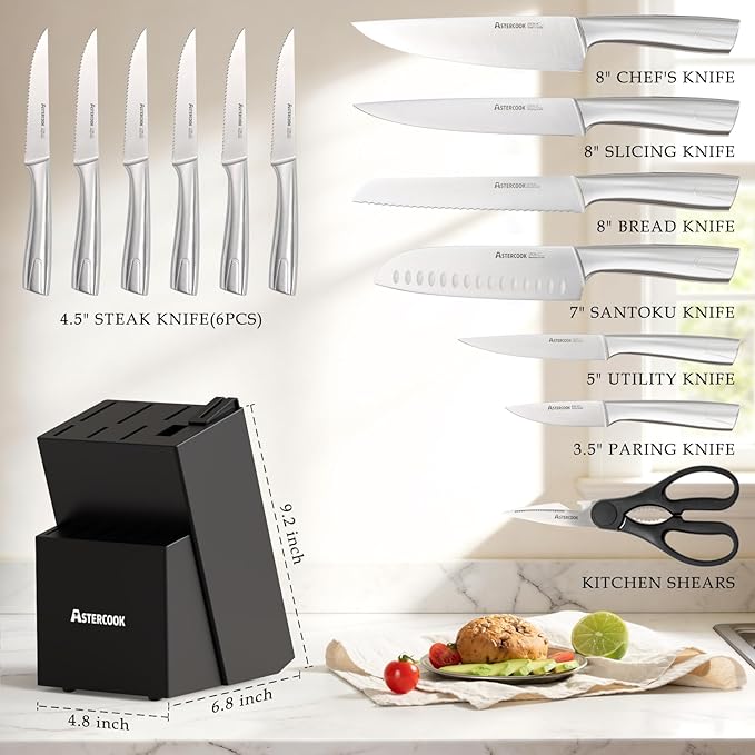 Astercook Knife Set, Kitchen Knives Set - Image 2