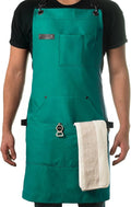 Asaya Chef and BBQ Apron with Bottle Opener and Hand Towel - 10oz Cotton Canvas by AsayaChefProducts