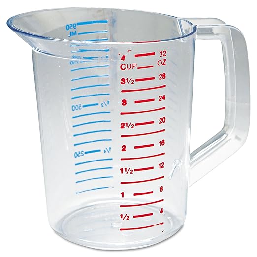Rubbermaid Commercial Products Bouncer Clear Measuring Cup 4-Cup/1-Quart Clear by RubbermaidCommercialProducts