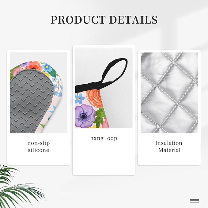 Funny Oven Mitts & Pot Holder Set, Heat Resistant Silicone Oven Mitts, Humorous - Image 3