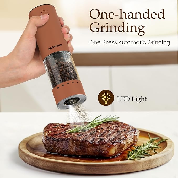 Newise Electric Salt and Pepper Grinder Set Rechargeable - Image 3