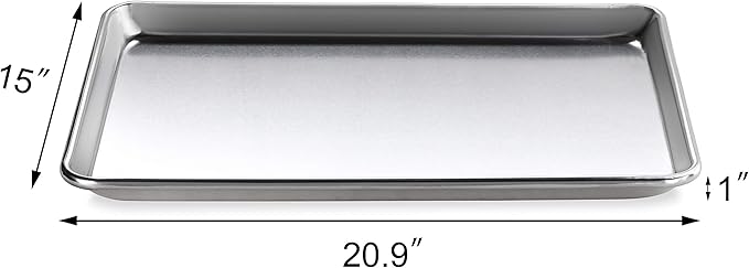 New Star Foodservice Commercial-Grade 18-Gauge Aluminum Sheet Pan/Bun Pan - Image 3