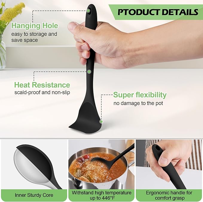 Silicone Cooking Utensil Set, Homikit 15pcs Kitchen Utensils - Image 4