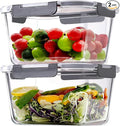 2 Pack Large Glass Storage Containers by Unknown