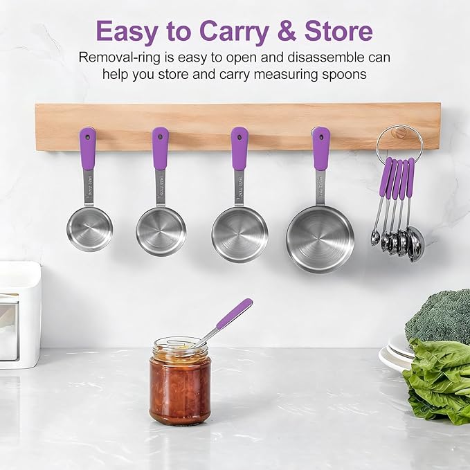 Bopei Measuring Cups and Spoons Set Stainless Steel 10 Piece - Image 5