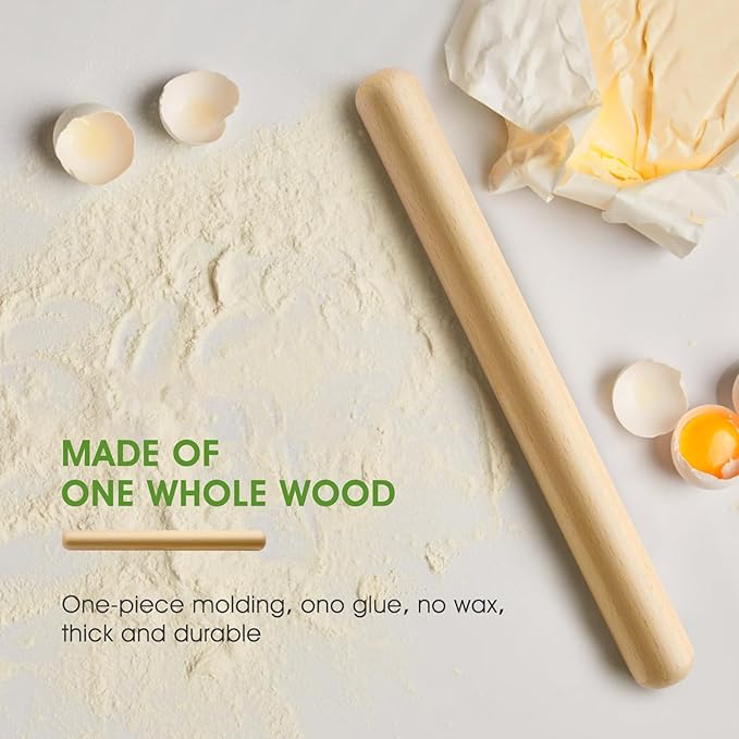 LorisArm 11.5-inch Wooden Rolling Pin - Image 4