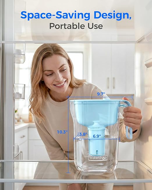 Waterdrop PT-11BL 7-Cup Alkaline Water Filter Pitcher - Image 9