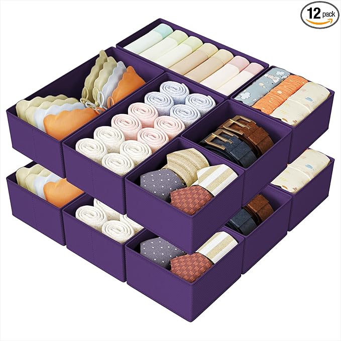 DIMJ Drawer Organizers Clothes, Fabric Closet Organizers and Storage, Shallow by DiMJ