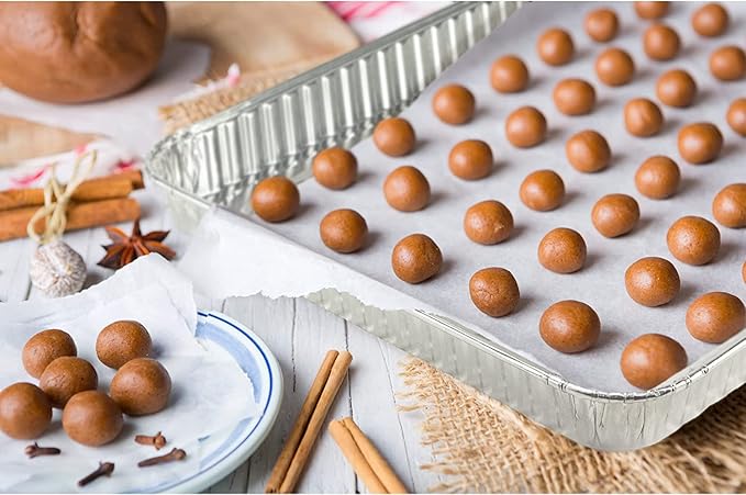Aluminum Pans Half Size Cookie Sheet 100 Count Durable Nonstick Baking Sheets - Image 2