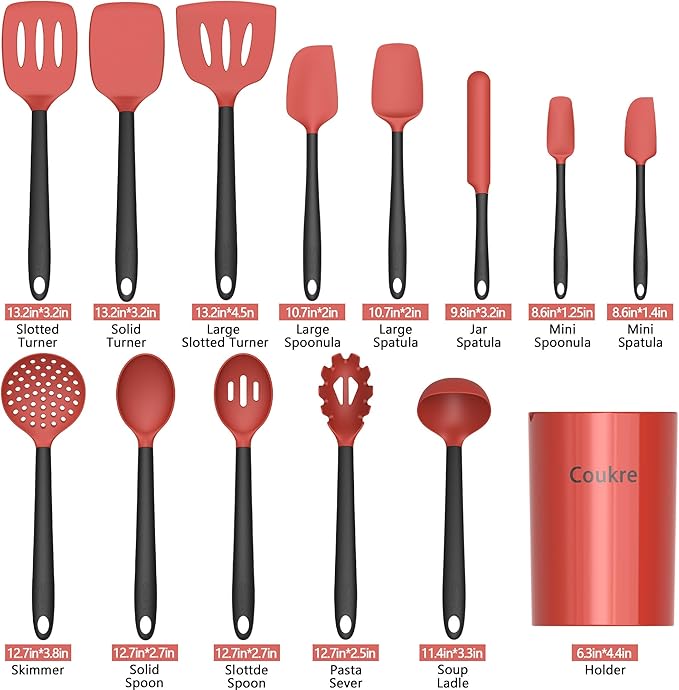 Coukre Silicone Kitchen Cooking Utensils Set - Image 2