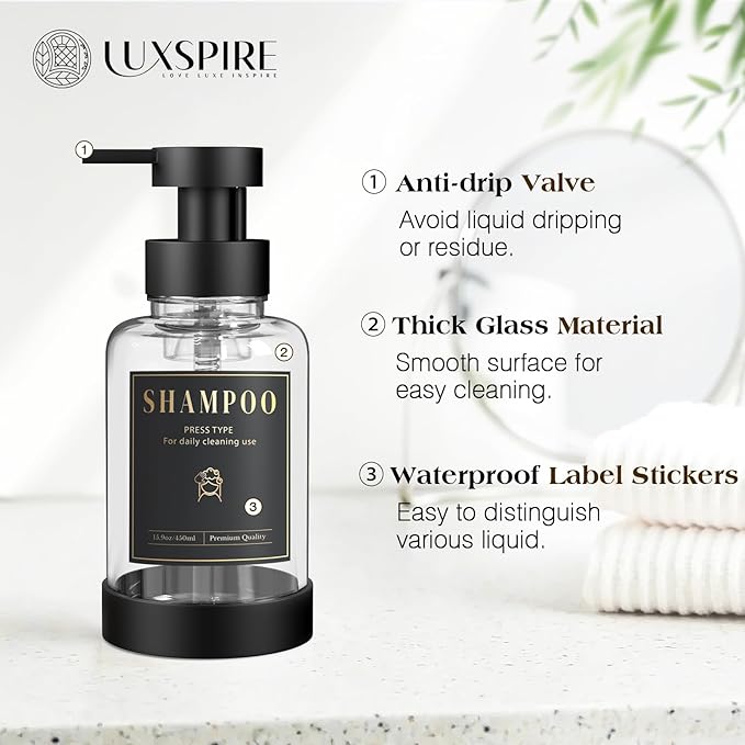 Luxspire Foaming Soap Dispenser, Non-Slip Hand Soap Dispenser - Image 3