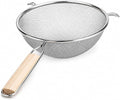 Huji 8-Inch Stainless Steel Double Mesh Food Strainer Colander by HUJI