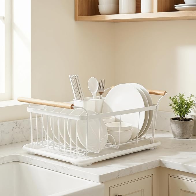 Dish Racks for Kitchen Counter, Thickened Metal Dish Drying Rack - Image 4