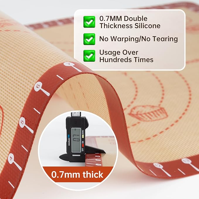Extra Thick Silicone Mat for Baking, Silicone Baking Mat - Image 7