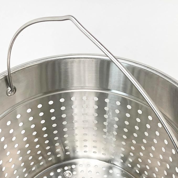 Bayou Classic 1124 24-qt Stainless Stockpot w/Lid And Basket Includes Vented - Image 8