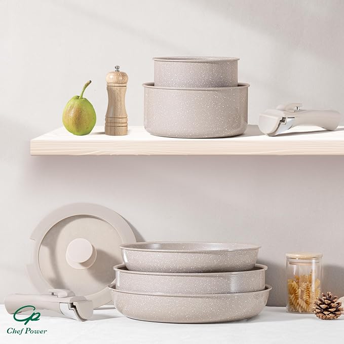 Chef Power Ceramic Nonstick Pots and Pans Set 19 Piece - Image 8