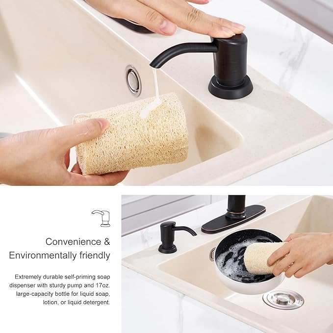 GAGALIFE Soap Dispenser for Kitchen Sink, ABS in Counter Soap Dispenser - Image 5