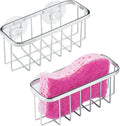 iDesign Stainless Steel Suction Sponge Holder, Kitchen Sink Sponge Caddy by iDesign