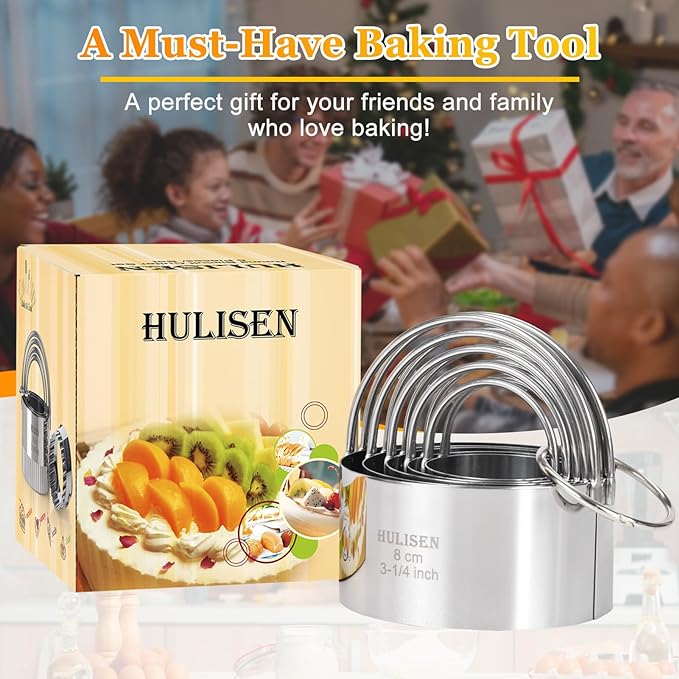 HULISEN Biscuit Cutter Set, Round Cookies Cutter - Image 6