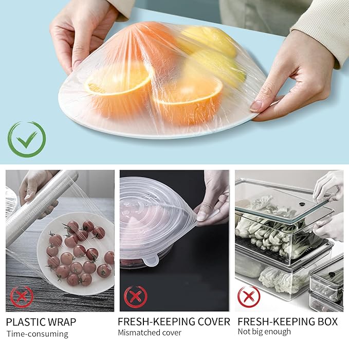 Homelove Plastic Bowl Covers Dish Cover Food Cover, Kitchen Dining Cookware - Image 4
