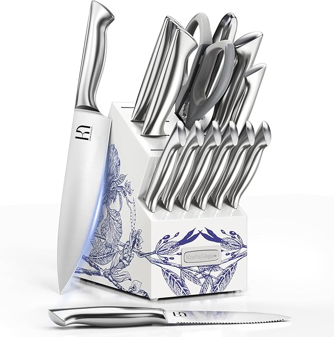 KnifeSaga Kitchen Knife Set by PushBoundariesforSharpness