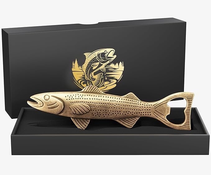 Unique Fishing Gifts for Men, Vintage Beer Bottle Opener Fathers Day Birthday by Unknown