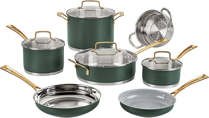 Cuisinart Cookware Set, 11 Piece Stainless Steel Cookware Pots and Pans by Cuisinart